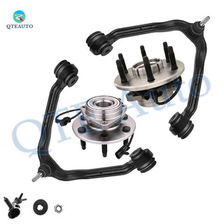 Set of 4 Front Upper Control Arm Ball Joint-Wheel Hub Bearing Assembly Replacement For 2000-2006 Chevrolet Suburban 1500