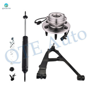 Set of 3 Front Right Lower Control Arm Ball Joint-Wheel Hub Bearing Assembly-Steering Damper For 2000 2002-2006 GMC Yukon