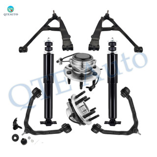 Set of 8 Front Upper and Lower Control Arm Ball Joint-Wheel Hub Bearing Assembly-Shock Absorber For 2007 Chevrolet Silverado 1500 Classic Without 20 (in) Wheels