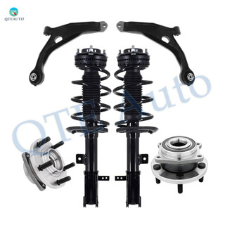 Set of 6 Front Lower Control Arm-Wheel Hub Bearing Assembly-Quick Complete Strut-Coil Spring Assembly For 2007-2010 Chrysler Sebring