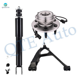 Set of 3 Front Right Lower Control Arm Ball Joint-Wheel Hub Bearing Assembly-Shock Absorber For 2007 GMC Sierra 1500 Classic Monotube Performance Upgrade