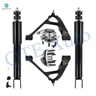 Set of 6 Front Lower Control Arm Ball Joint-Wheel Hub Bearing Assembly-Shock Absorber For 2000-2006 Chevrolet Suburban 1500 RWD