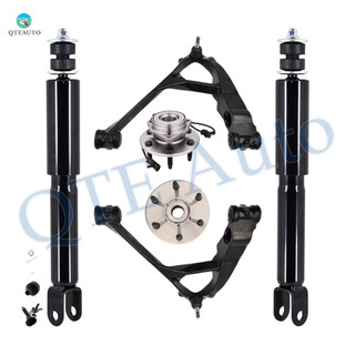 Set of 6 Front Lower Control Arm Ball Joint-Wheel Hub Bearing Assembly-Shock Absorber For 2003 Chevrolet Express 2500
