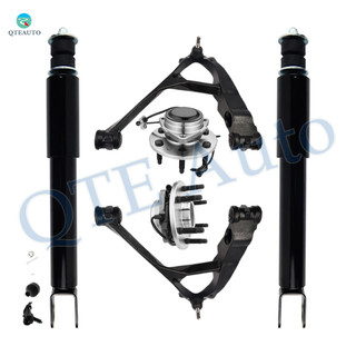 Set of 6 Front Lower Control Arm Ball Joint-Wheel Hub Bearing Assembly-Shock Absorber For 2007 GMC Sierra 1500 Classic