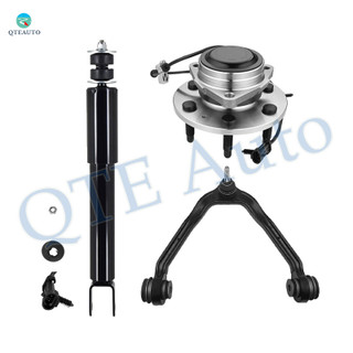 Set of 3 Front Upper Control Arm Ball Joint-Wheel Hub Bearing Assembly-Shock Absorber Replacement For 2000-2006 GMC Yukon XL 1500 RWD Monotube Performance Upgrade