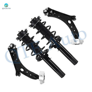 Set of 4 Front Lower Control Arm-Quick Complete Strut-Coil Spring Assembly For 2006-2013 Audi A3