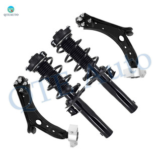 Set of 4 Front Lower Control Arm-Quick Complete Strut-Coil Spring Assembly For 2010 2011 Volkswagen EOS