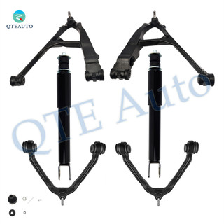 Set of 6 Front Upper and Lower Control Arm Ball Joint-Shock Absorber For 2002-2006 Cadillac Escalade