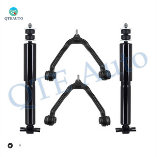 Set of 4 Front Upper Control Arm Ball Joint-Shock Absorber For 2007 Chevrolet Silverado 1500 Classic w/ Coil Spring Front Suspension
