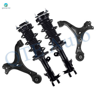 Set of 4 Front Lower Control Arm Ball Joint-Quick Complete Strut-Coil Spring Assembly For 2012-2015 Honda Civic Coupe