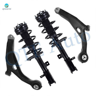 Set of 4 Front Lower Control Arm-Quick Complete Strut-Coil Spring Assembly For 2007-2009 Chrysler Sebring