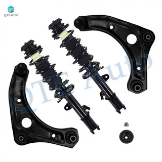 Set of 4 Front Lower Control Arm Ball Joint-Quick Complete Strut-Coil Spring Assembly For 2012-2019 Nissan Versa