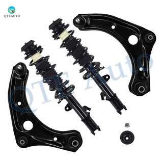Set of 4 Front Lower Control Arm Ball Joint-Quick Complete Strut-Coil Spring Assembly For 2014-2019 Nissan Versa Note