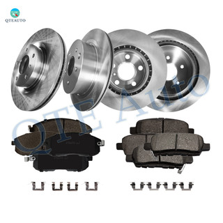 Set of 12 Front 295.5mm-Rear 292mm Brake Disc Rotors-Ceramic Brake Pad Kit For 2003-2005 Infiniti G35