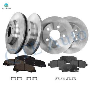 Set of 12 Front 302.95mm-Rear 270mm Brake Disc Rotors-Ceramic Brake Pad Kit For 2014-2016 Chevrolet Impala Limited