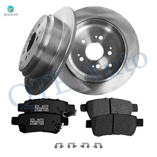 Set of 6 Rear 313mm Brake Disc Rotors-Ceramic Brake Pad Kit For 2005-2010 Honda Odyssey