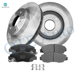 Set of 6 Front 260mm Brake Disc Rotors-Ceramic Brake Pad Kit For 1999-2002 Honda Accord