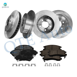 Set of 12 Front-Rear 278mm Brake Disc Rotors-Ceramic Brake Pad Kit For 2004 2005 Buick Century Rear D814 7387