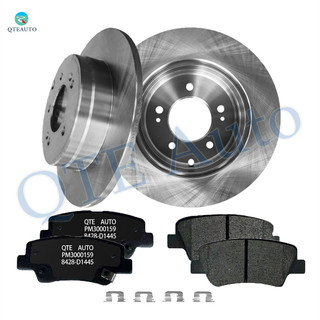 Set of 6 Rear 284mm Brake Disc Rotors-Ceramic Brake Pad Kit For 2011-2015 Hyundai Sonata