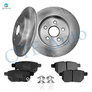 Set of 6 Rear 259mm Brake Disc Rotors-Ceramic Brake Pad Kit For 2010-2018 Toyota Prius