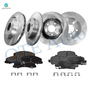 Set of 12 Front 322.95mm-Rear 270mm Brake Disc Rotors-Ceramic Brake Pad Kit Replacement For 2012 2013 Chevrolet Impala