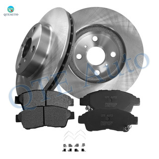 Set of 6 Front 255mm Brake Disc Rotors-Ceramic Brake Pad Kit For 1993-1997 Toyota Corolla