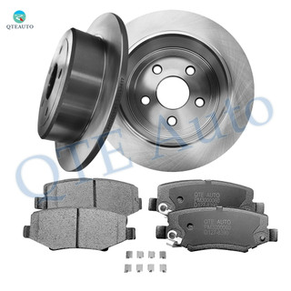 Set of 6 Rear 316mm Brake Disc Rotors-Ceramic Brake Pad Kit For 2018 Jeep Wrangler JK