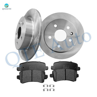 Set of 6 Rear 292mm Brake Disc Rotors-Ceramic Brake Pad Kit For 2010 2011 Saab 9-5