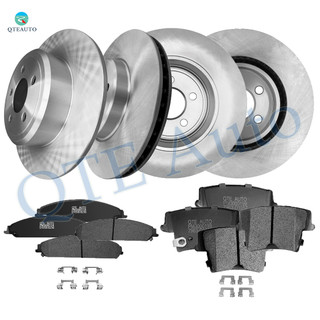 Set of 12 Front-Rear 320mm Brake Disc Rotors-Ceramic Brake Pad Kit For 2006 2007 2009 2010 Dodge Charger