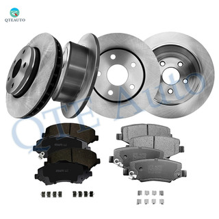 Set of 12 Front 302mm-Rear 316mm Brake Disc Rotors-Ceramic Brake Pad Kit For 2018 Jeep Wrangler JK