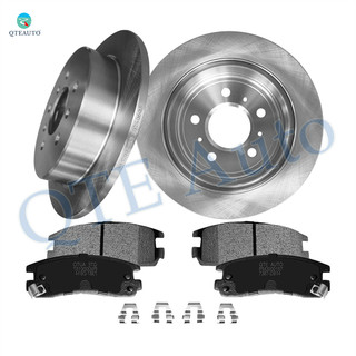 Set of 6 Rear 278mm Brake Disc Rotors-Ceramic Brake Pad Kit For 2000-2008 Chevrolet Impala
