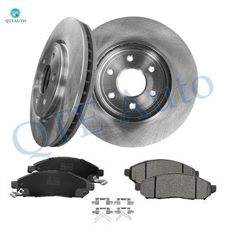 Set of 6 Front 296mm Brake Disc Rotors-Ceramic Brake Pad Kit For 2005-2012 Nissan Pathfinder