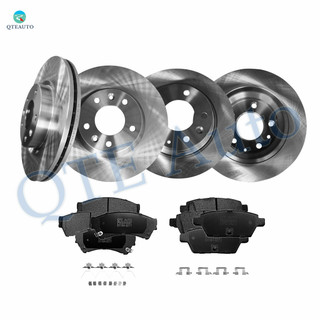 Set of 12 Front 299mm-Rear 280mm Brake Disc Rotors-Ceramic Brake Pad Kit For 2007-2012 Lincoln MKZ