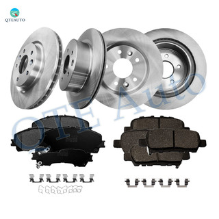 Set of 12 Front 295.8mm-Rear 292mm Brake Disc Rotors-Ceramic Brake Pad Kit For 2017-2019 Nissan Rogue 5 Stud Wheel