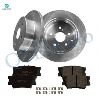 Set of 6 Rear 281mm Brake Disc Rotors-Ceramic Brake Pad Kit For 2010-2012 Lexus HS250H