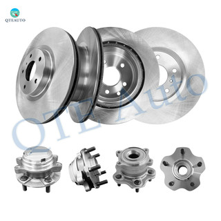 Set of 8 Front 320mm-Rear 308mm Brake Disc Rotors-Wheel Hub Bearing Assembly For 2008-2011 Infiniti EX35