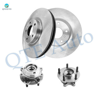 Set of 4 Front 320mm Brake Disc Rotors-Wheel Hub Bearing Assembly For 2019 Infiniti Q70 AWD