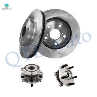 Set of 4 Front 275mm Brake Disc Rotors-Wheel Hub Bearing Assembly For 2010-2012 Lexus HS250H