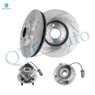 Set of 4 Front 296mm Brake Drums-Wheel Hub Bearing Assembly For 2004-2007 Saturn ION