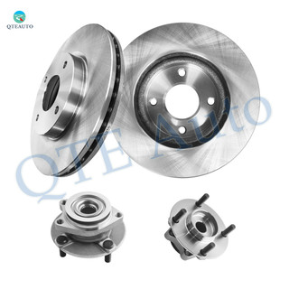 Set of 4 Front 280mm Brake Disc Rotors-Wheel Hub Bearing Assembly For 2007-2011 Nissan Versa