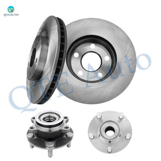 Set of 4 Front 296mm Brake Disc Rotors-Wheel Hub Bearing Assembly For 2008-2013 Nissan Rogue