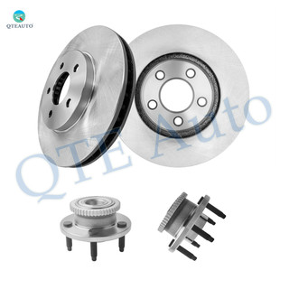 Set of 4 Front 293mm Brake Disc Rotors-Wheel Hub Bearing Assembly For 2005-2010 Ford Mustang