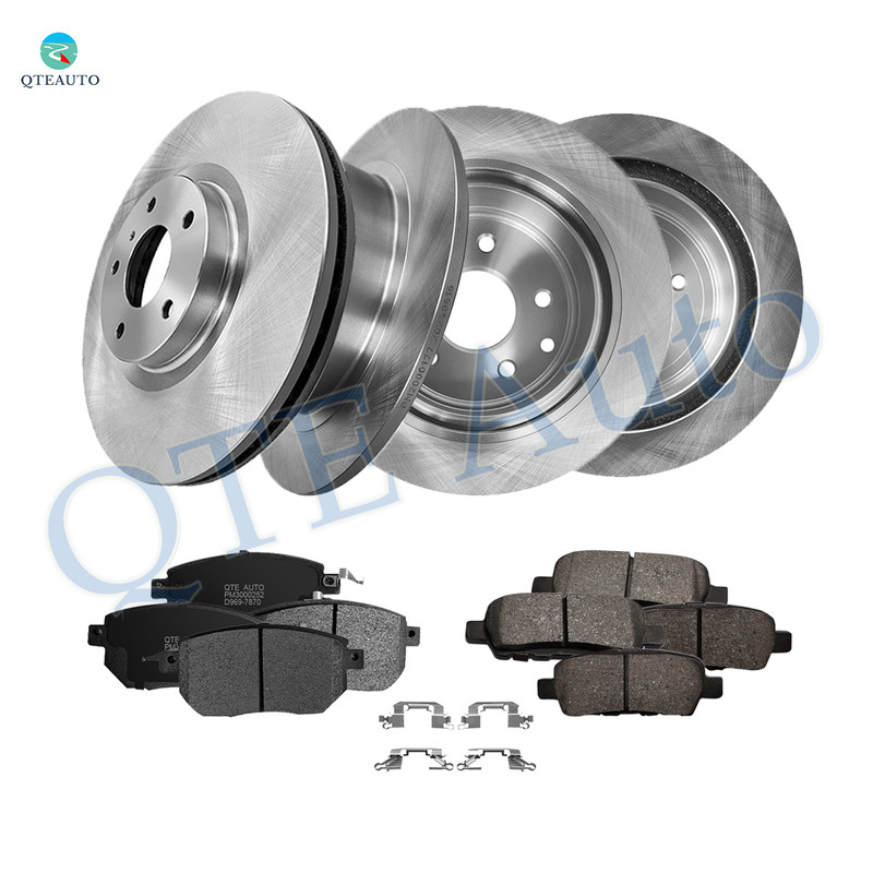 Set of 12 Front 320mm-Rear 291.5mm Brake Disc Rotors-Ceramic Brake Pad Kit For 2004-2008 Nissan Maxima