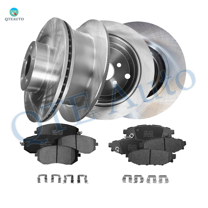 Set of 12 Front 293mm-Rear 286mm Brake Disc Rotors-Ceramic Brake Pad Kit For 2010-2012 Subaru Outback