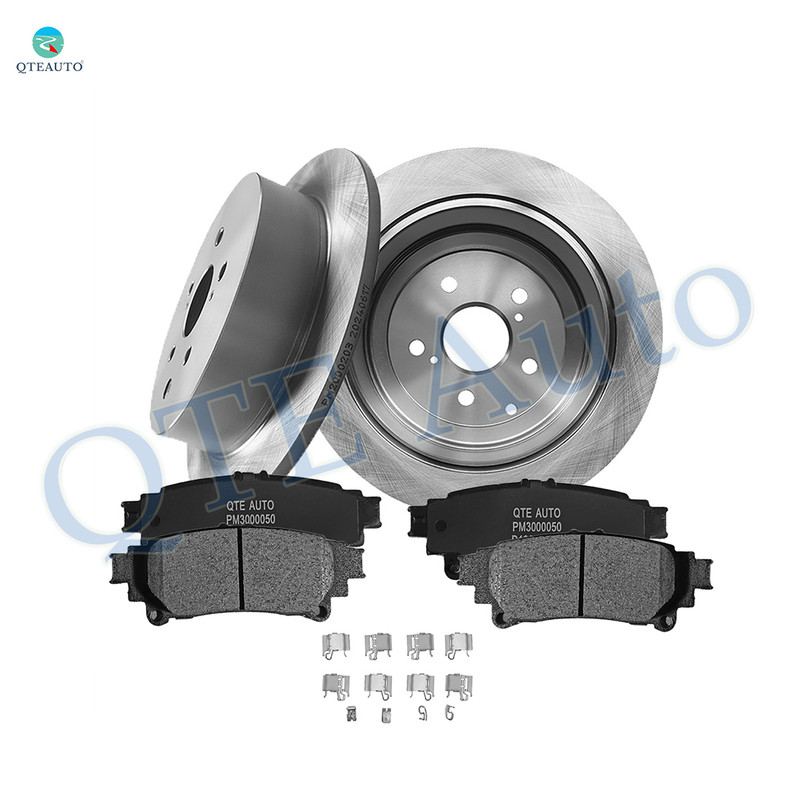 Set of 6 Rear 309mm Brake Disc Rotors-Ceramic Brake Pad Kit For 2011-2020 Toyota Sienna