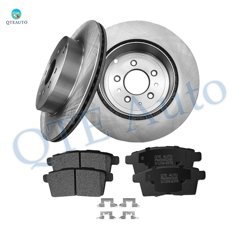 Set of 6 Rear 324.8mm Brake Disc Rotors-Ceramic Brake Pad Kit For 2007-2015 Mazda CX-9