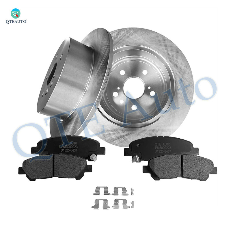 Set of 6 Rear 309mm Brake Disc Rotors-Ceramic Brake Pad Kit For 2008-2013 Toyota Highlander