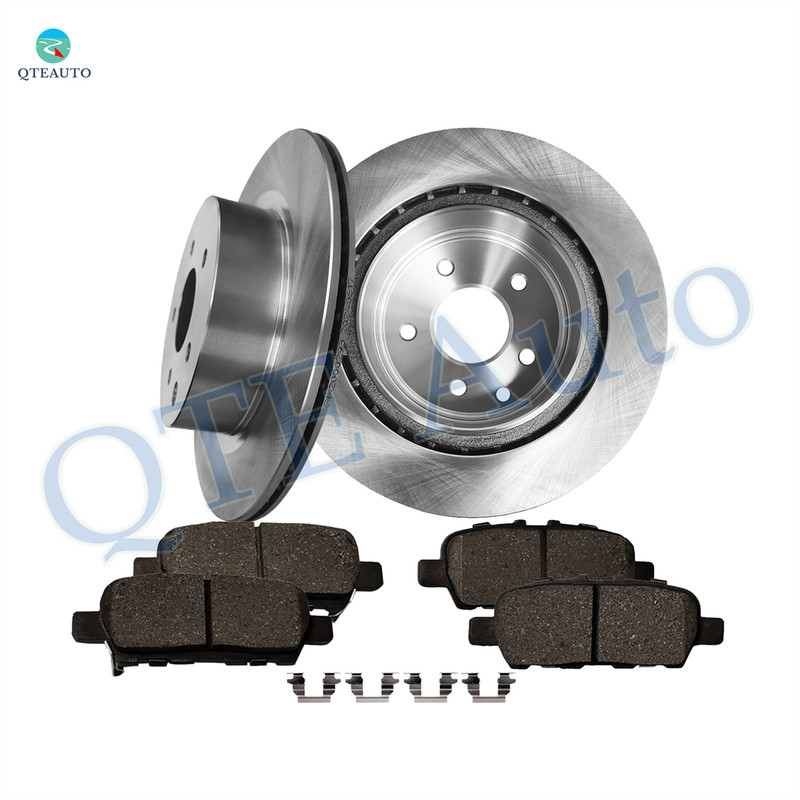 Set of 6 Rear 308mm Brake Disc Rotors-Ceramic Brake Pad Kit For 2014-2019 Nissan 370Z