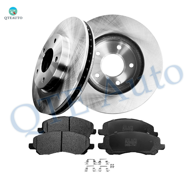Set of 6 Front 276mm Brake Disc Rotors-Ceramic Brake Pad Kit For 2007 Dodge Caliber