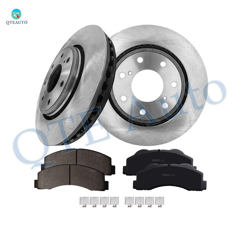 Set of 6 Front 350mm Brake Disc Rotors-Ceramic Brake Pad Kit For 2010-2014 Ford F-150